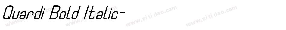 Quardi Bold Italic字体转换